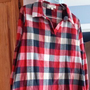 🌠 #161 Andree by Unit Plaid Pullover with Bell Sleeves